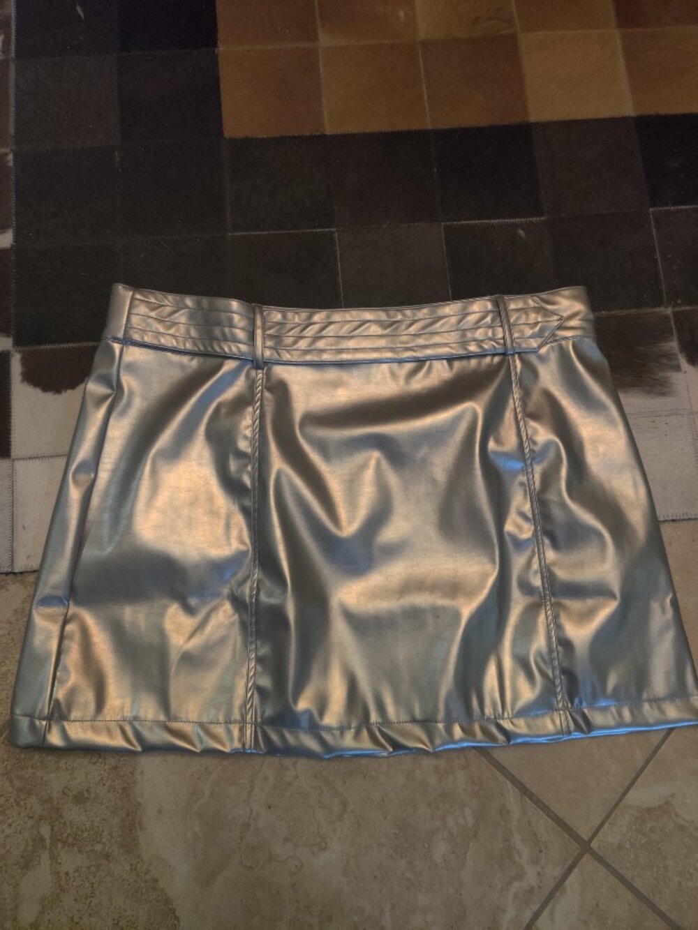 Unique Vintage metallic spacegirl skirt size 2x New